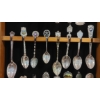 Image 4 : 2nd Of Two:  24 Silver Plate Collector Spoons In Walnut Display Case - A Superb Value & Great Collec