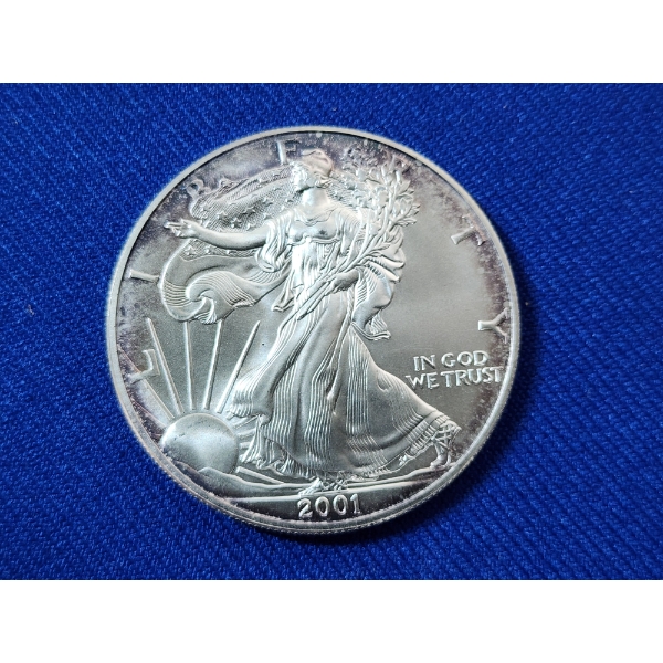 2001 Silver American Eagle - 1 Ounce .999 Fine Silver 