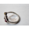 Image 3 : Gorgeous 14K White Gold Tri-Stone Cluster Ring - Size 6.5 - Total Weight: 2.6g