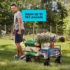 Image 3 : BLACK+DECKER 3 in 1 Collapsible Storage Cart, Utility Wagon, Hand Truck, Black (BDST3IN1CTFF)