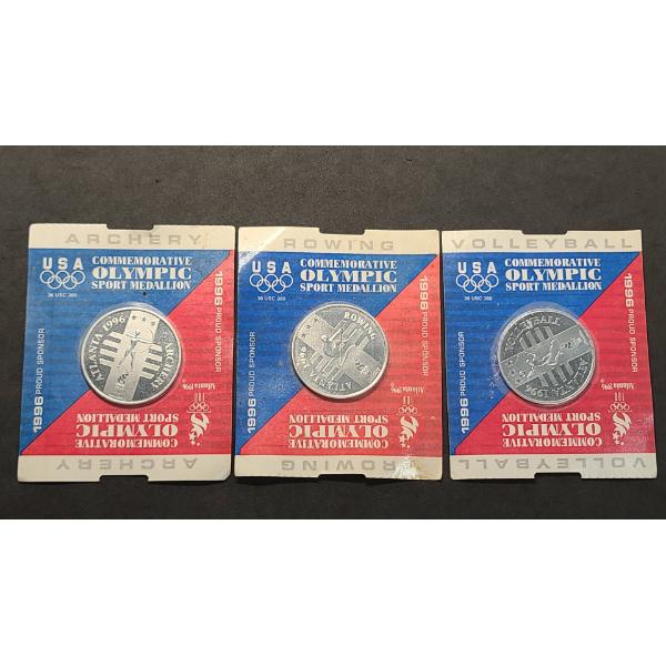 (3) Atlanta Olympics Commemorative Sport Medallions