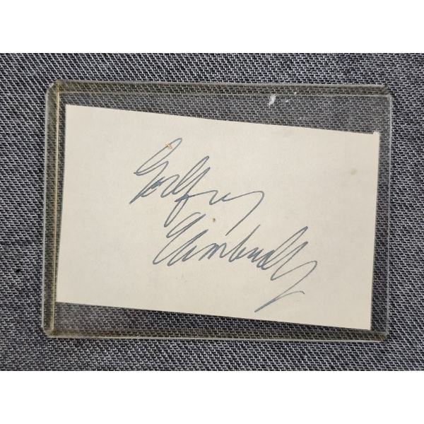 Unique Godfrey Cambridge Hand Signed Autograph on Smaller Piece of Paper ~