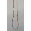 Image 5 : 14K Yellow Gold Twisted 18" Herringbone Necklace - Weight: 2.8g