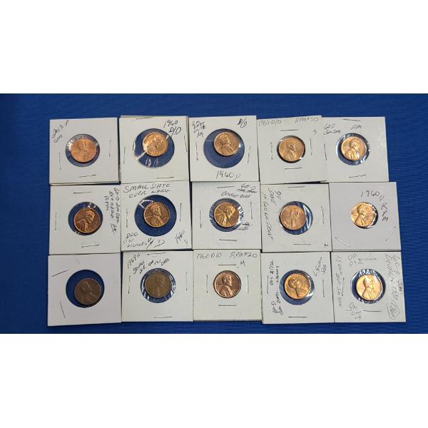 Assorted Years/Mint Mark Lincoln Head Cents With Possible Errors - Face Value: $0.15