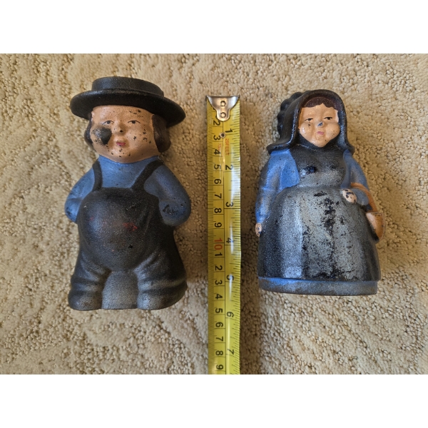 *Pick Up At Mantua Home-No Shipping Available* Collectable Rare Vintage Amish Couple Coin Banks With