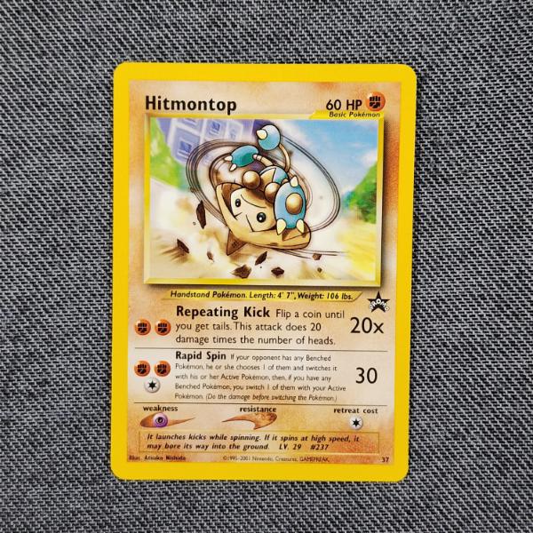 Hitmontop #37 Non Holo Rare Black Star Promo Vintage Pokemon Trading Card