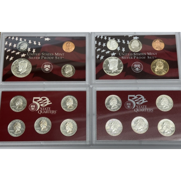 1999 and 2002 United States Mint 90% Silver Proof Sets- Incredible Condition 