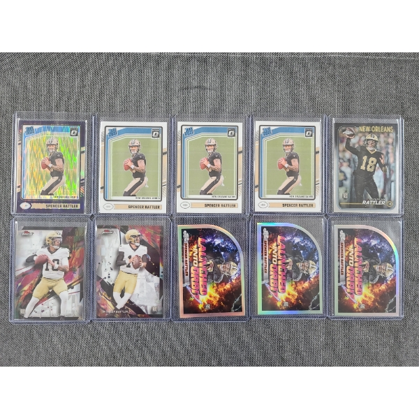 10 Spencer Rattler 2024 Rookie Cards - Topps & Panini - Near Mint