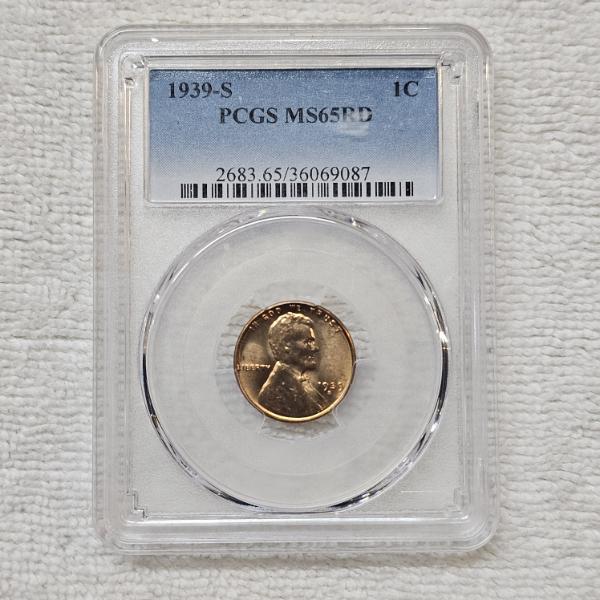 1939-S Lincoln Wheat Cent - PCGS MS65RD