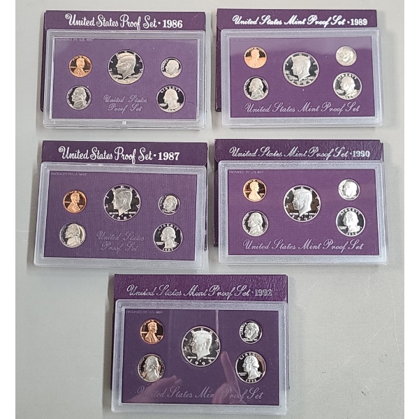 Collection Of Assorted United States Mint Proof Coin Sets