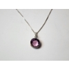 Image 3 : Beautiful Sterling Silver Necklace and Ring with Purple Stones: Total Weight 9.9g