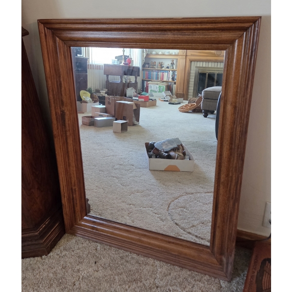 PICKUP IN CANTON - Excellent Condition 26''x32'' Wood Frame Mirror