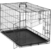 Image 1 : NEW IN BOX Amazon Basics 42 Inch Double Door Metal Folding Dog Crate ~ Measure About 42 X 28 X 30 IN