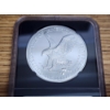 Image 4 : NGC MS70 2021 Silver American Eagle - Eagle Landing T-2 - FDOI - Signed - 1 oz .999 Fine Silver