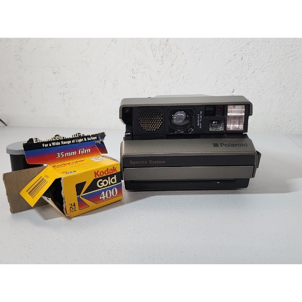 Vintage Polaroid Spectra System Instant Film Camera and Film