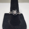 Image 1 : Gorgeous 14K White Gold Set of Two Rings w/ Diamond - Size 7 - Total Weight: 4.6g