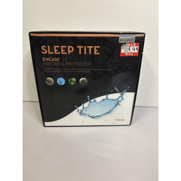 Sleep Tite Encased Mattress Protector Twin Bed in Packaging - Six-Sided Protection