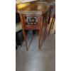 Image 7 : Pair Of 4 Leg Half Round Occasional 3 Drawer Side Tables - Detailed Hand Painted Workmanship