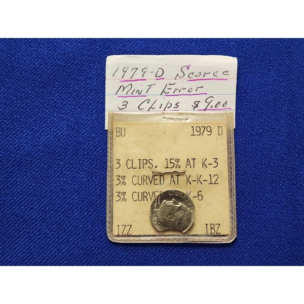1979-D Roosevelt Dime - Scare Mint Error - 3 Chips