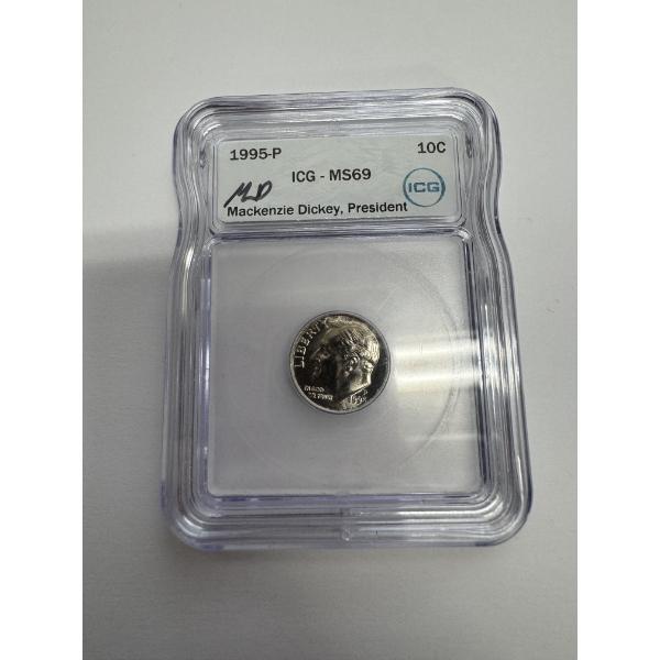 1995-P ICG MS69 Roosevelt Dime- Incredible Condition 
