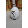 Image 7 : Vintage Bottle Opener, Salt And Pepper Shaker Set, 1958 Snoopy Porcelain Egg & Hand Carved Wood Art