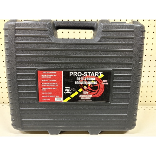Pro Start 20 Feet 4 Guage Booster Cables - Brand New