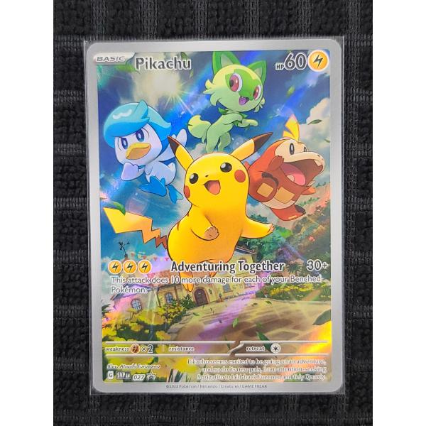 NEAR MINT Pikachu Holo Black Star Promos 027 Paldea Evolved Elite Trainer Box Pokemon Trading Card