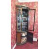 Image 3 : Fine Quarter Round Tall Curio Cabinet 78" by 20"  For Shelves Upper / Two Lower - Perfect Condition