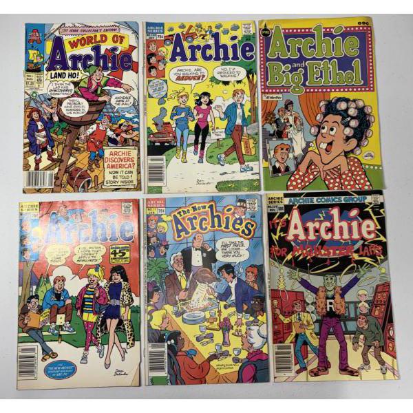 6 Assorted Year Vintage Archie Comic Books