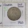 Image 3 : Two United States 1960 Franklin 90% Silver Half Dollars