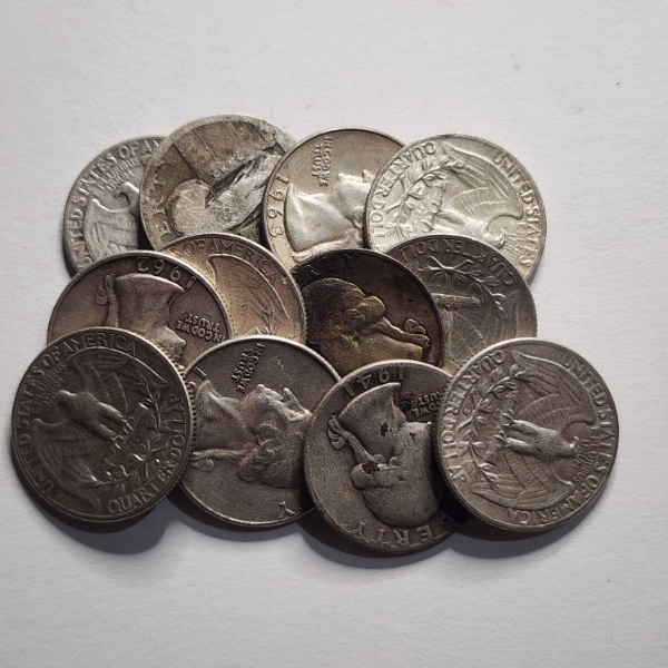 $3.00 Face Value in Assorted 90% Silver United States Quarters