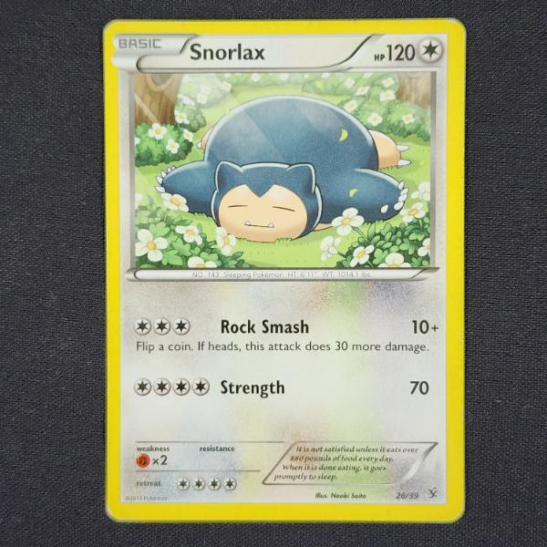 Snorlax 26/39 NON HOLO Vintage Pokemon Trading Card