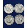 Image 2 : x4 Assorted Years United States Standing Liberty 90% Silver Quarters FV: $1.00