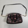 Image 1 : Coach Margot Carryall Oxblood Floral Print Patent Leather Satchel Crossbody Bag (F31395)