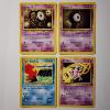 Image 1 : Four Vintage Pokemon Trading Cards Including Rare & Unown Cards ~ All Near Mint