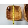 Image 6 : (2) Longaberger Square Baskets, Snowman Wooden Fabric Lid