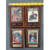 Image 5 : Four Assorted Michael Jordan Trading Cards Mounted To Hangable Wooden Displays