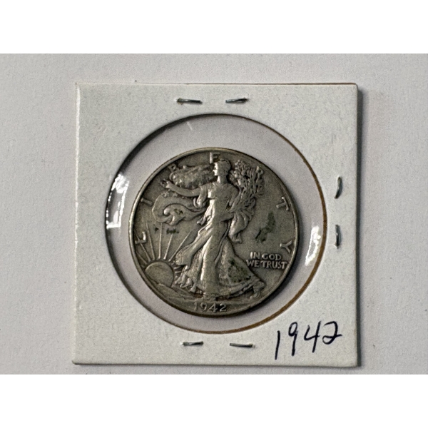 1942 90% Silver Walking Liberty Half Dollar