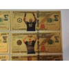 Image 3 : x8 Assorted WWE Stone-Cold Steve Austin $100 999999 24K Gold Foil Banknotes Set w/ CoA