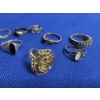 Image 1 : Sterling Silver Rings - 10 total - Total Weight 29.3 Grams - Various Sizes 