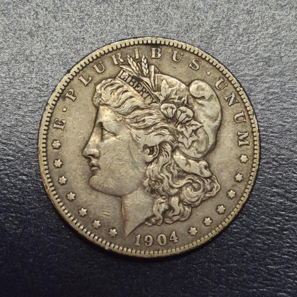 1904 P Morgan 90% Silver dollar - Nice Upper Mid Grade Example - See Pictures