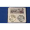 Image 1 : NGC 1986 & 2020 GEM Uncirculated Mercanti's Original Eagle Design 1 Oz Fine Silver Eagles