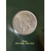 Image 2 : 1922 90% Silver Peace Dollar - In Laminated U.S. Coins of the 20th Century Sleeve