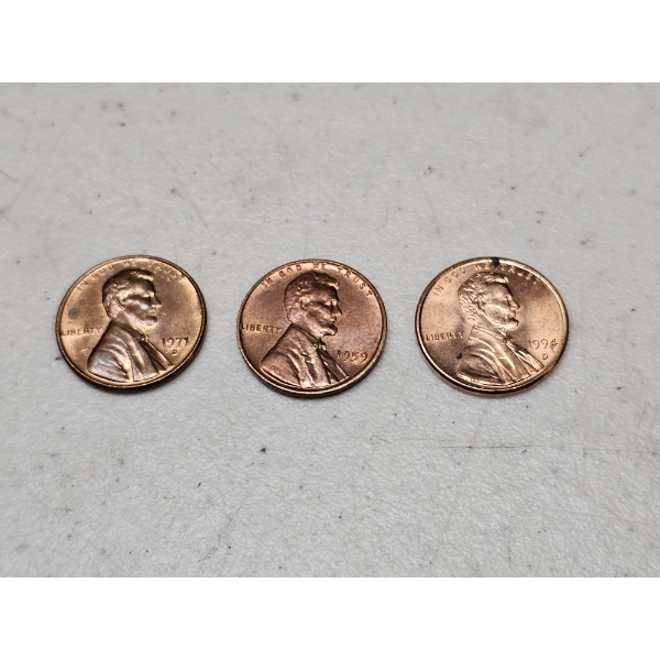 Pennies (3) - Good Luster (1959, 1971D, 1994D)