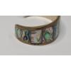 Image 2 : Vintage Mexican Alpaca & Abalone Shell Inlay Cuff Bracelet 