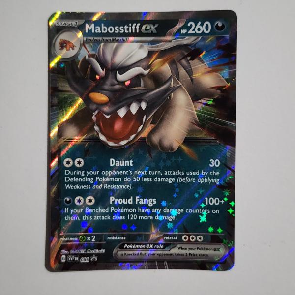 Mabosstiff EX Holo Rare Black Star Promo #086 Pokemon Trading Card 