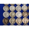 Image 5 : Lot of Assorted Year U.S. 90% Silver Dimes: Mercury and Roosevelt FV: $5.50