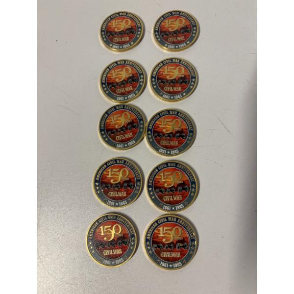 150th American Civil War Anniversary Coins - Set of 10