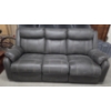 Image 1 : Clean & Comfy Smokey Gray, Soft Touch, Leather Look Reclining 6' 4'' x 3' 5'' Couch Only One End Rec