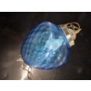 Image 3 : Excellent Condition Elegant Vintage Ice Blue Pendant Swag Strawberry Shape Leviton Lamp On Chain Wit